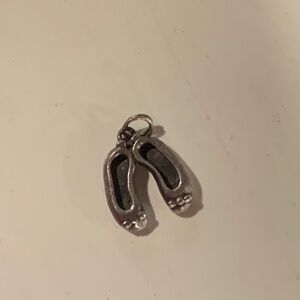 Ballet slipper sterling silver charm